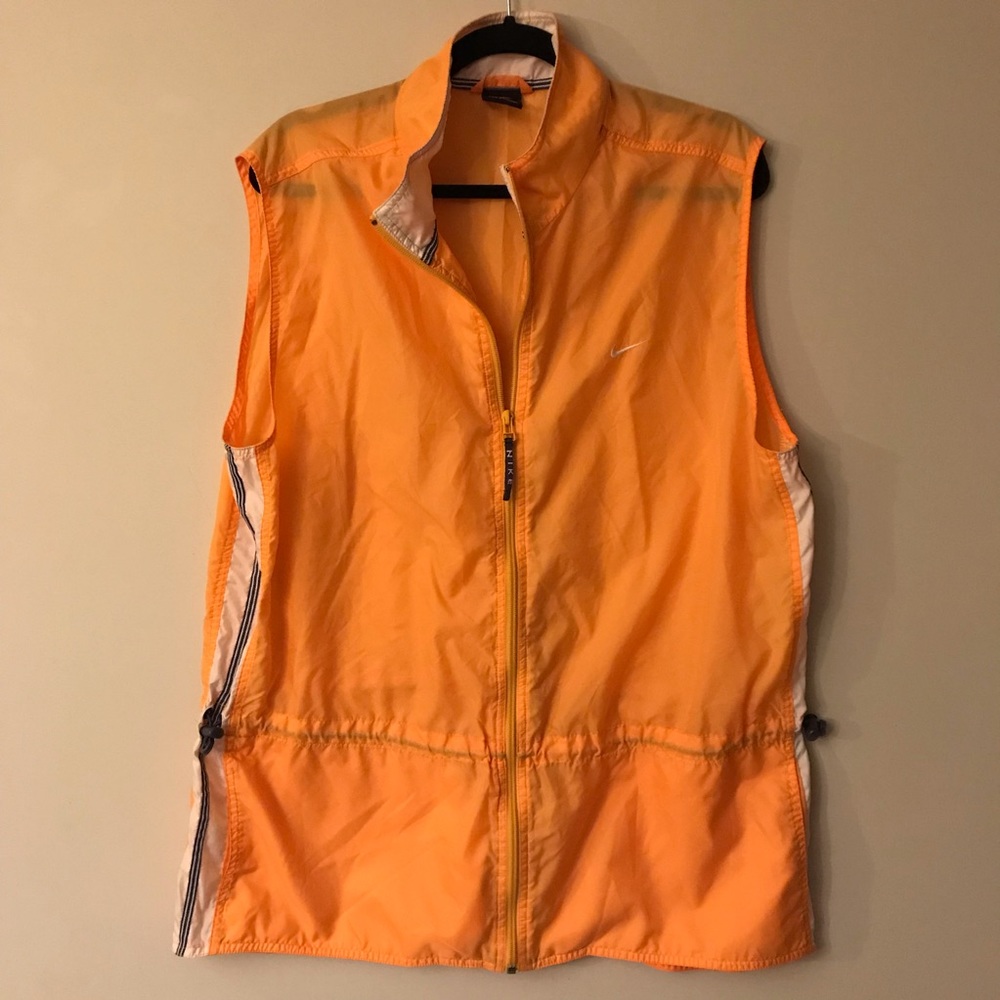 Orange Vintage Nike Windbreaker Zip Vest